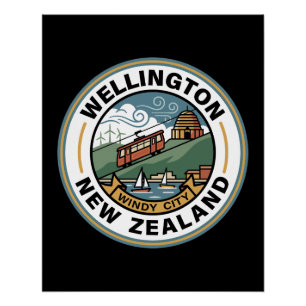 Wellington Nieuw-Zeeland Perfect Poster