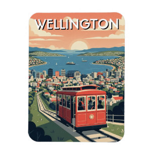 Wellington Nieuw-Zeelandse ansichtkaart Magneet