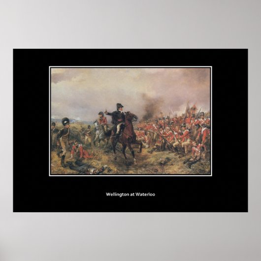 Wellington op Waterloo Vintage Poster (Voorkant)