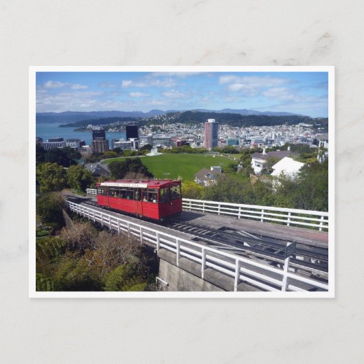 wellington rode kabelauto briefkaart (Voorkant)