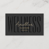 Wellness Coach Personal Trainer Zwart Minimaal Visitekaartje (Voorkant)