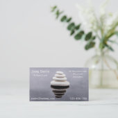Wellness Coach Zen stenen Visitekaartje (Staand voorkant)