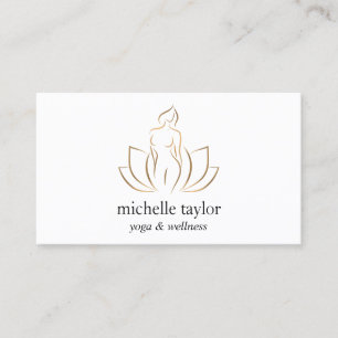 Wellness Massage Therapy Spa Yoga Instructor Coach Visitekaartje