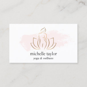 Wellness Massage Therapy Spa Yoga Instructor Coach Visitekaartje