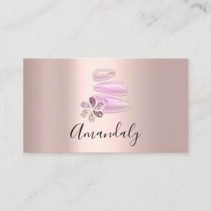 Wellness Spa Massage Therapy Pink Rose Visitekaartje