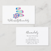 Wellness Spa Massage Therapy Reflexology Holograph Visitekaartje (Voorkant / Achterkant)