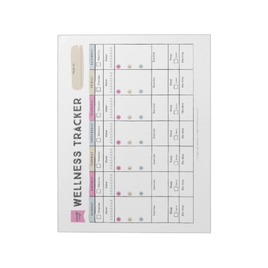 Wellness Tracker Notitieblok (Gedraaid)