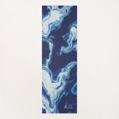 Wellness Waters Exercise Mat - Navy Blue Fluid (Voorkant)