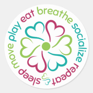 Wellness Wheel Ronde Sticker