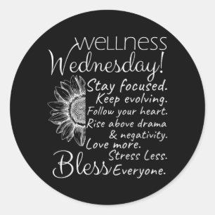 Wellness woensdag Verpleegster Counselor Leraar Ci Ronde Sticker