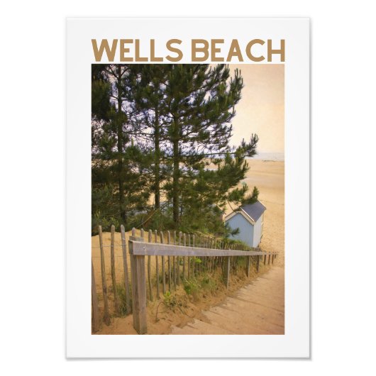 Wells Beach Norfolk Coastal Poster (Devant)