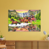 WELLS FARGO STAGECOACH CANVAS AFDRUK (Insitu (Woonkamer))