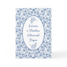 Wels Blauw op de Witte BloemenKaart van de Dag van