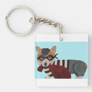 Welse Corgi Behandeldief Dief Sleutelhanger