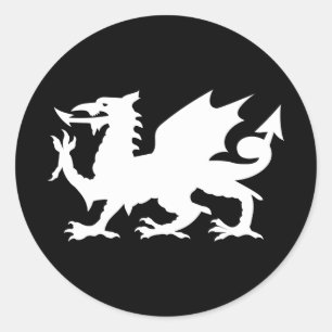 Welse Draak Ronde Sticker