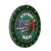 Welsh American USA Wales Dartboard Dartbord (Voorkant Links)