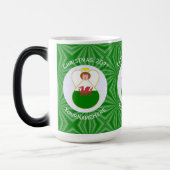 Welsh Angel Kerstvlag gepersonaliseerd Magische Mok (Links)