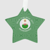 Welsh Angel Kerstvlag gepersonaliseerd Ornament (achterkant)