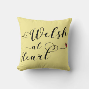 Welsh At Heart Throw Cushion, Wales Kussen