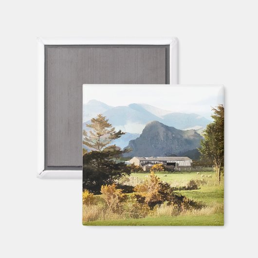 WELSH BOERDERIJ EN MOUNTAIN LANDSCHAP MAGNEET (Voorkant / Achterkant)