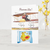 Welsh Bon Voyage Greeting Kaart (Gele Bloem)