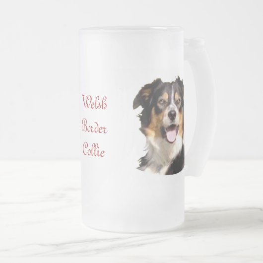 Welsh Border Collie Beer Mok (Voorkant rechts)