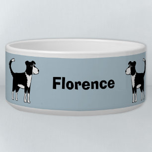 Welsh Border Collie Sheep Dog Personalized Dog Voerbakje