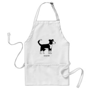 Welsh Border Collie Sheepdog Custom Name Standaard Schort