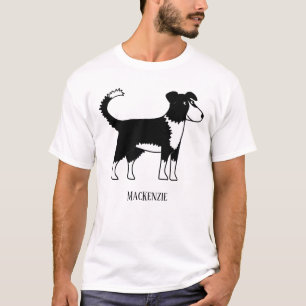 Welsh Border Collie Sheepdog Custom Name T-shirt
