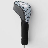 Welsh Border Collie Sheepdog Pattern Monogram Golfheadcover (Schuin)