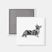 Welsh Cardigan Corgi magnet (Recto/Verso)