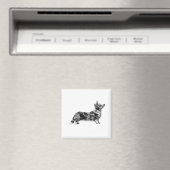 Welsh Cardigan Corgi magnet (In Situ (Lave-vaisselle))