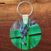 Welsh Cast Iron Dragon Head Deurklopker Sleutelhanger (Voorkant)