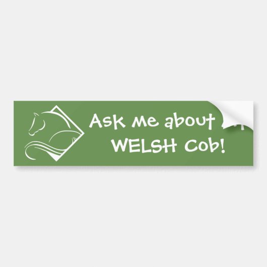Welsh Cob Bumpersticker (Voorkant)