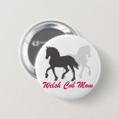 Welsh Cob mama Ronde Button 5,7 Cm (Voorkant /achterkant)