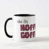 Welsh Coffee Mok: Hoffi Coffi, Red, Green Pattern Mok (Links)