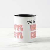 Welsh Coffee Mok: Hoffi Coffi rood pinwheel patroo Mok (Midden)