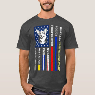 Welsh Corgi American Flag Hondenliefhebber No One  T-shirt