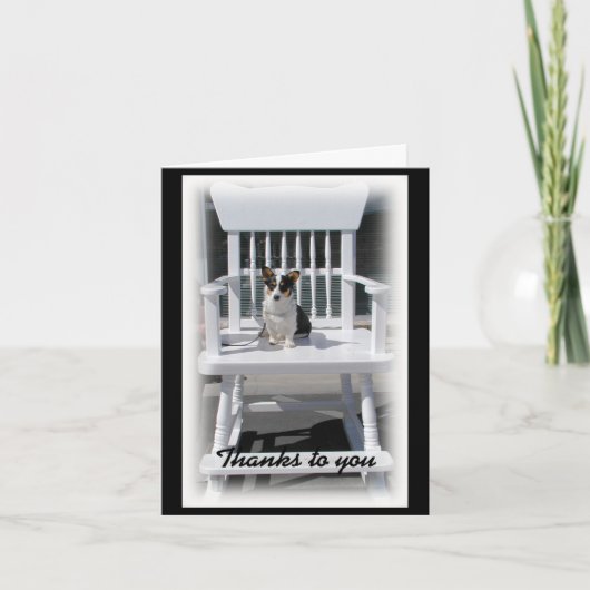 Welsh Corgi bedankt Notecard (Voorkant)