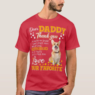 Welsh Corgi Beste papa Bedankt dat je mijn vader b T-shirt