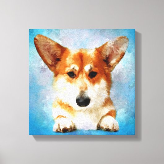 Welsh Corgi Canvas Afdruk (Voorkant)