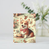  Welsh Corgi Cardigan illustratie Briefkaart (Staand voorkant)