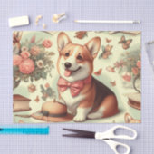  Welsh Corgi Cardigan illustratie Tissuepapier (Craft)