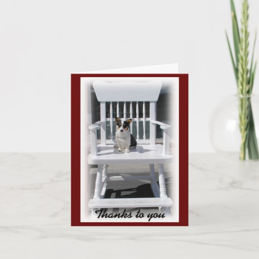 Welsh Corgi - Carte de note Merci (Devant)