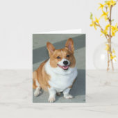 Welsh Corgi carte pour notes (Fleur jaune)