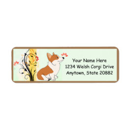 Welsh Corgi Cartoon Etiket