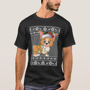Welsh Corgi Dog Christmas Lights Matching Lelijke  T-shirt