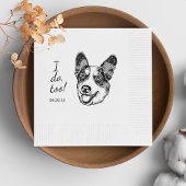 Welsh Corgi Dog gepersonaliseerd doe ik ook Servet