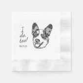 Welsh Corgi Dog gepersonaliseerd doe ik ook Servet (Voorkant)