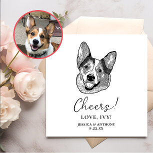 Welsh Corgi Dog Gepersonaliseerde Proost Servet